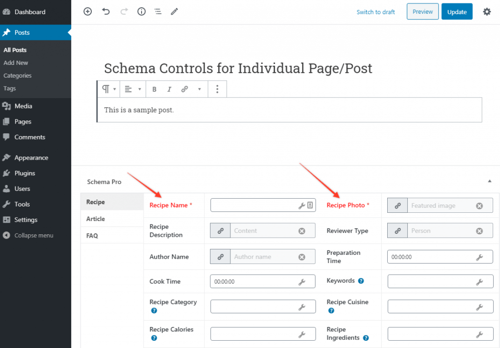 Schema pro invalid