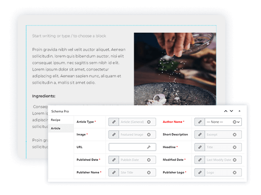 Automated schema markup